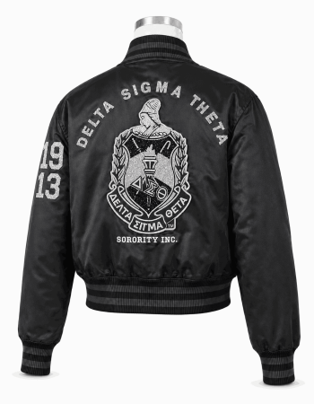 Women's Delta Black Ice Rhinestone Style Satin Jacket
